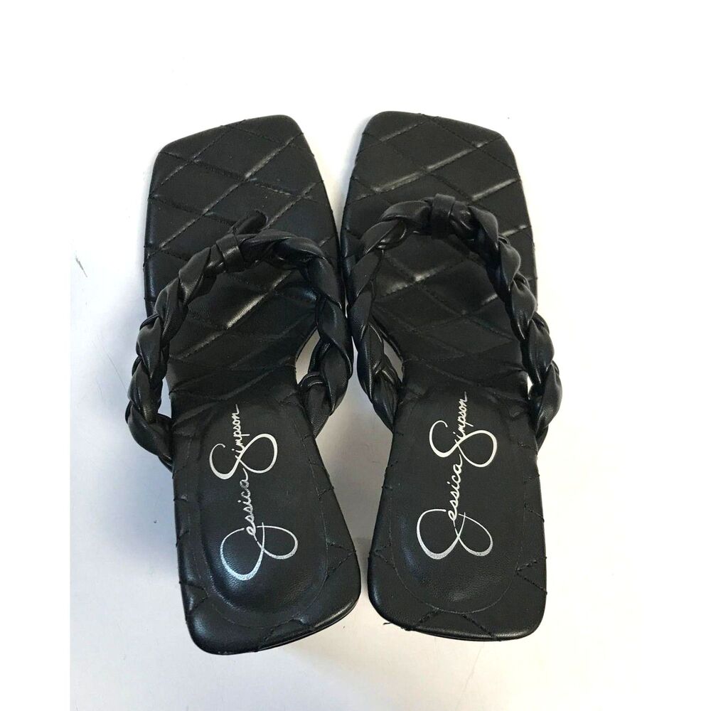 Jessica Simpson Black Slide In Block Heel Slide S… - image 5